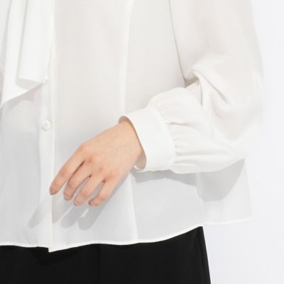 ヴィーナススエード無地 ドレープブラウス（50036441