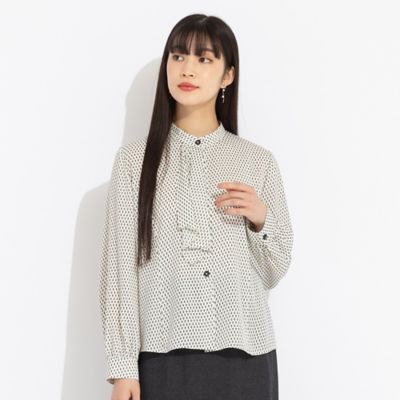 ヴィーナススエードプリント ドレープブラウス（50036442