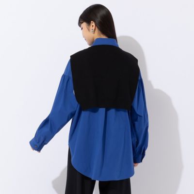 【Ｓｐｒｏｕｔ．】肩掛けニット風ストール付き　袖ギャザーブラウス（５００３６４５１）