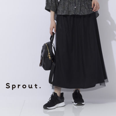 ＜Liliane Burty (Women/大きいサイズ)＞【Ｓｐｒｏｕｔ．】チュールニット　オールゴムスカート（５００４５４５１）