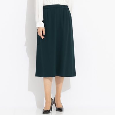 【送料無料】Liliane Burty (Women/大きいサイズ)/リリアン ビューティ バックサテンジョーゼット スカート[セットアップ可](50046442) ミドリ 【三越伊勢丹/公式】