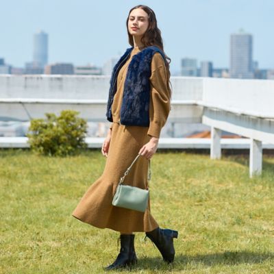 オールゴムニットスカート（50046651） | Liliane Burty