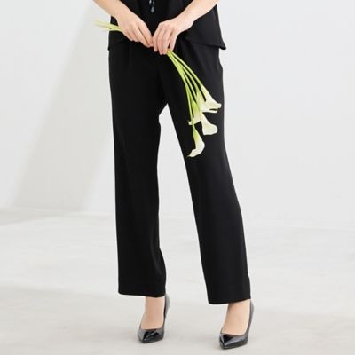 ＜Liliane Burty (Women/大きいサイズ)＞【Ｌ～４Ｌ／セットアップ対応】バックサテン梨地オールゴムパンツ（５００５２６４１）