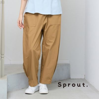 ＜Liliane Burty (Women/大きいサイズ)＞【Ｓｐｒｏｕｔ．／Ｌ～４Ｌ】オールゴム裾タックパンツ（５００５２６５１）