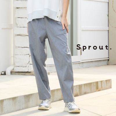 ＜Liliane Burty (Women/大きいサイズ)＞【Ｓｐｒｏｕｔ．／Ｌ～４Ｌ】オールゴムドビーストライプパンツ（５００５２６７１）