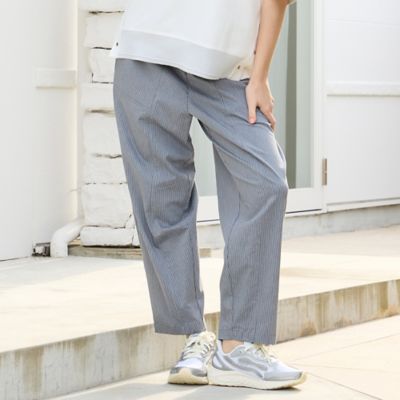 ✨未使用級 Salue egg パンツ リゼッタ 伸縮性 オールシーズン 1 Sprout．／L～4L】オールゴムドビーストライプパンツ