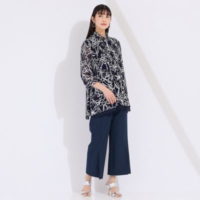 ウォッシャブル　裾ベンツクロップドパンツ（５００５３５０１）