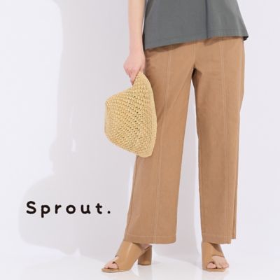 ＜Liliane Burty (Women/大きいサイズ)＞【Ｓｐｒｏｕｔ．】綿麻混デニム　ワイドパンツ（５００５３５５２）
