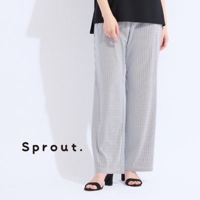 ＜Liliane Burty (Women/大きいサイズ)＞【Ｓｐｒｏｕｔ．】ストライプトリコットパンツ（５００５４５５１）
