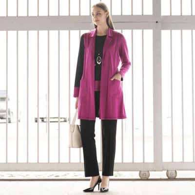 クロスウォームポンチ ピンタックフルレングスパンツ［同素材アイテム