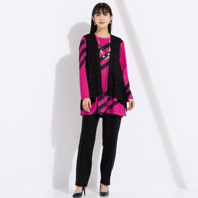 クロスウォームポンチ ピンタックフルレングスパンツ［同素材アイテム