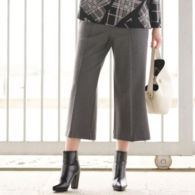 Liliane Burty (Women/大きいサイズ)/リリアン ビューティ クロスウォームポンチ ピンタッククロップドパンツ[同素材アイテム有](50056402)