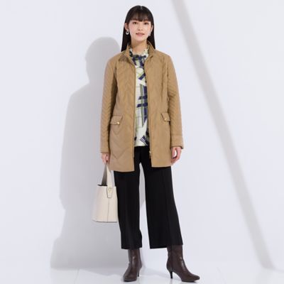 クロスウォームポンチ ピンタッククロップドパンツ［同素材アイテム有