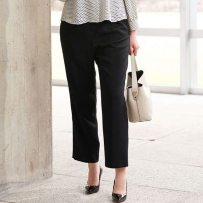 Liliane Burty (Women/大きいサイズ)/リリアン ビューティ バックサテンジョーゼット　フルレングスパンツ［セットアップ可］（５００５６４４２）
