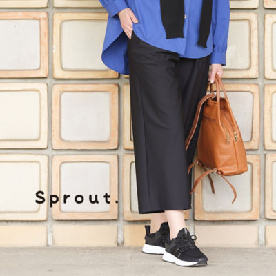 ＜Liliane Burty (Women/大きいサイズ)＞【Ｓｐｒｏｕｔ．】トリコット素材　ワイドクロップドパンツ［同素材アイテム有］（５００５６４５１）