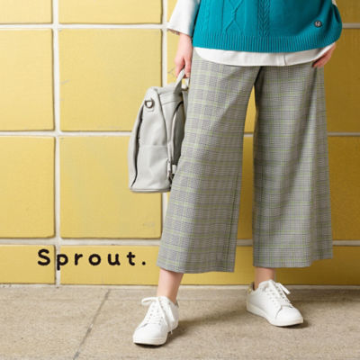 ＜Liliane Burty (Women/大きいサイズ)＞【Ｓｐｒｏｕｔ．】イタリア製素材　グレンチェックオールゴムパンツ（５００５６４７１）