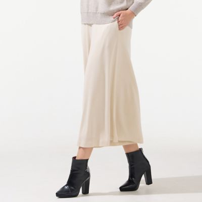 【送料無料】Liliane Burty (Women/大きいサイズ)/リリアン ビューティ【L~4L/セットアップ対応】ウォームスムースキュロットパンツ(50056501) ベージュ パンツ・ズボン【三越伊勢丹/公式】