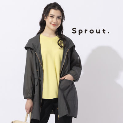 Ｓｐｒｏｕｔ．】イタリア製素材 シアーナイロンフーテッドコート ...