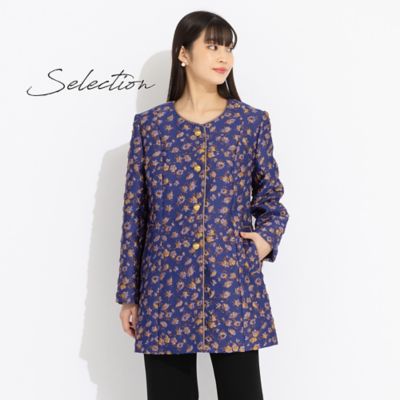 Liliane Burty (Women/大きいサイズ)/リリアン ビューティ 【Selection】イタリア製素材 小花ふくれジャカードコート(50072562)