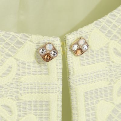 【セットアップ対応】フラワージャカードノーカラージャケット（５０１０１５４１）