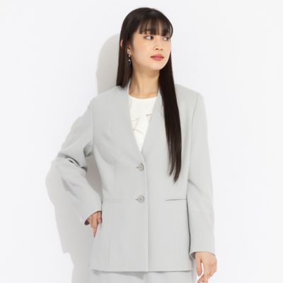 【セットアップ対応】デニット　ノーカラージャケット（５０１０１５４２）