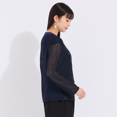 【アンサンブル対応】ウォッシャブルプリーツ　ノーカラージャケット（５０１０２５４１）