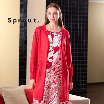 【Ｓｐｒｏｕｔ．】綿ナイロン　Ｖネックニットカーディガン（５０１０２５７１）