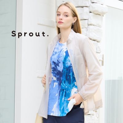 ＜Liliane Burty (Women/大きいサイズ)＞【Ｓｐｒｏｕｔ．／Ｍ～４Ｌ】はっ水ナイロンライトジャケット（５０１０２６７２）