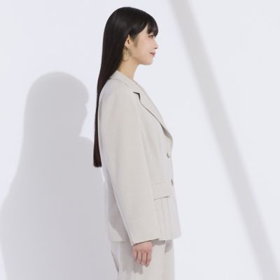 ナチュラル素材　テーラードジャケット［セットアップ可（５０１０３４１２）