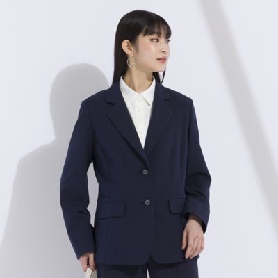 ナチュラル素材　テーラードジャケット［セットアップ可（５０１０３４１２）