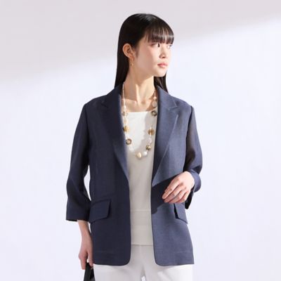 ✨美品✨希少LL✨ブラックレーベル　カラミジャケット　ネイビー M～4L】シャンブレーカラミジャケット（50103601