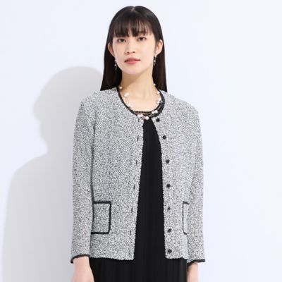 【セットアップ対応】ウォッシャブル幾何プリントプリーツジャケット（５０１０４５４１）