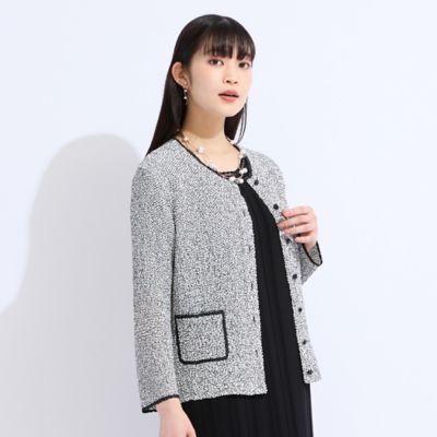 【セットアップ対応】ウォッシャブル幾何プリントプリーツジャケット（５０１０４５４１）
