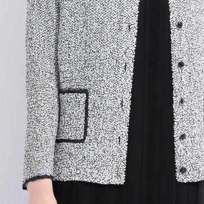 【セットアップ対応】ウォッシャブル幾何プリントプリーツジャケット（５０１０４５４１）