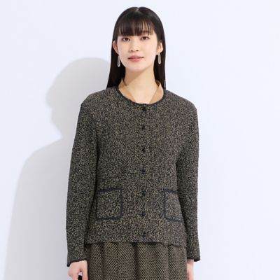 【セットアップ対応】ウォッシャブル幾何プリントプリーツジャケット（５０１０４５４１）