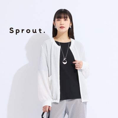 ＜Liliane Burty (Women/大きいサイズ)＞【Ｓｐｒｏｕｔ．】ウォッシャブルシアーストレッチジャケット（５０１０４５５１）