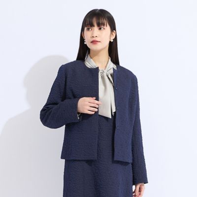 M～4L／セットアップ対応】米沢織ふくれジャカードジャケット