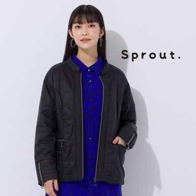 ＜Liliane Burty (Women/大きいサイズ)＞【Ｓｐｒｏｕｔ．】中綿キルトタフタ　ライダース風ジャケット（５０１０６４５１）