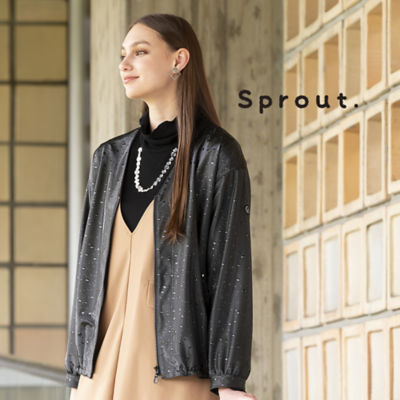 ＜Liliane Burty (Women/大きいサイズ)＞【Ｓｐｒｏｕｔ．】ウォータードロッププリント　ライトジャケット（５０１０６４５３）