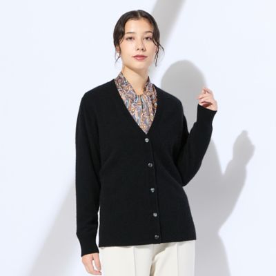 L～4L／アンサンブル可】カシミヤシルクニットカーディガン