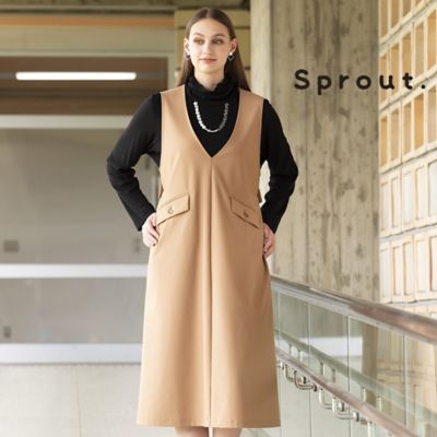 【Ｓｐｒｏｕｔ．】トリコット素材　ジャンパードレス［同素材アイテム有］（５０１１６４５１）