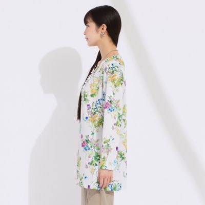M～4L】フラワープリントチュニック（50121613） | Liliane