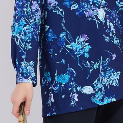 M～4L】フラワープリントチュニック（50121613） | Liliane