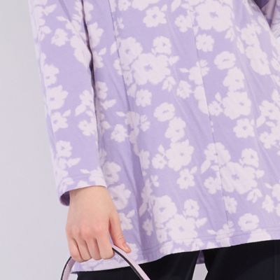 フラワーカットジャカード　チュニックＴシャツ（５０１２２５０３）