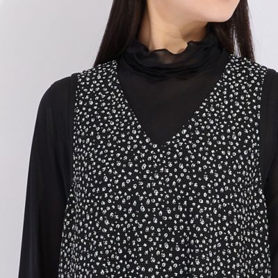 ワイズメッシュ　ハイネックフリルＴシャツ　（５０１２２５０４）