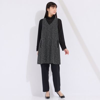 ワイズメッシュ　ハイネックフリルＴシャツ　（５０１２２５０４）