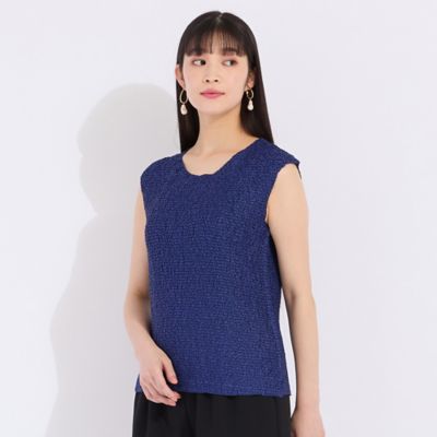 【アンサンブル対応】ウォッシャブルプリーツ　フレンチスリーブブラウス（５０１２２５４１）