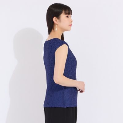 【アンサンブル対応】ウォッシャブルプリーツ　フレンチスリーブブラウス（５０１２２５４１）