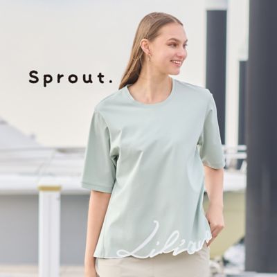 【Ｓｐｒｏｕｔ．】綿ポリエステル　裾ロゴプリントＴシャツ（５０１２２５７１）