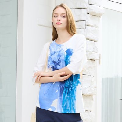 Sprout．／M～4L】フラワープリントTシャツ